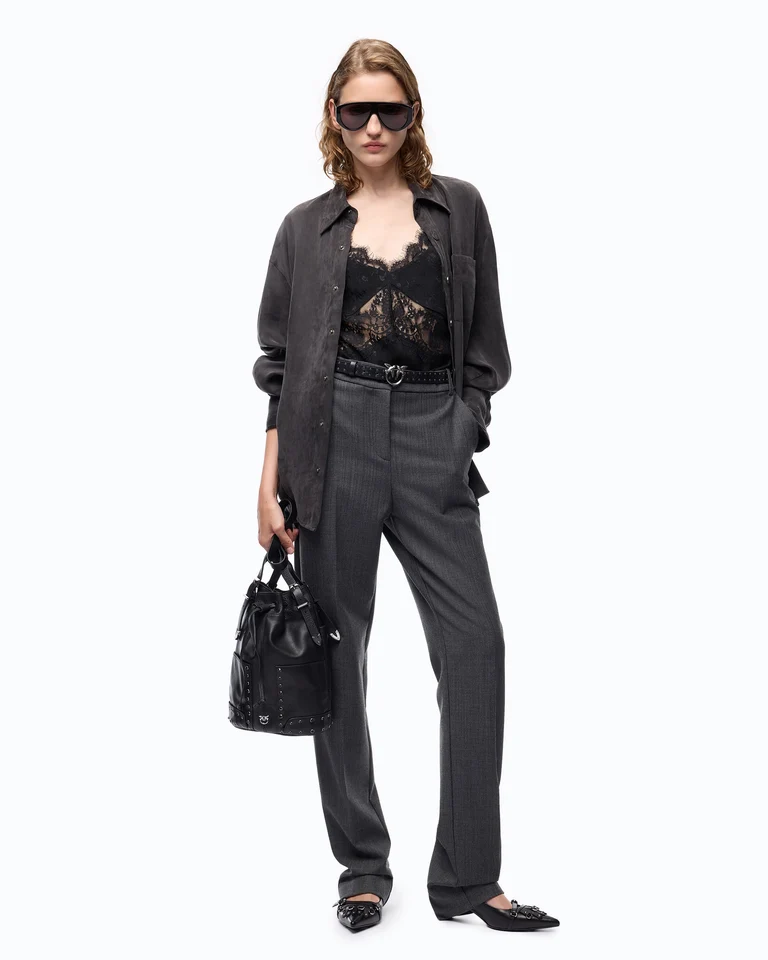 CARESER camicia twill PINKO - immagine 2